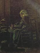 Vincent Van Gogh Peasant Woman at the Spinning Wheel (nn04) oil painting